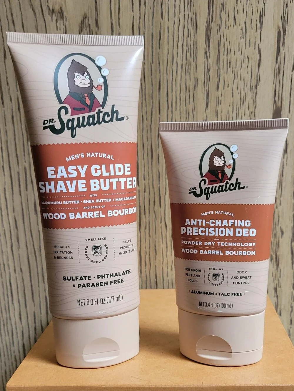 DR SQUATCH WOOD BARREL BOURBON Easy Glide Shave Butter & Anti-Chafing Deodorant